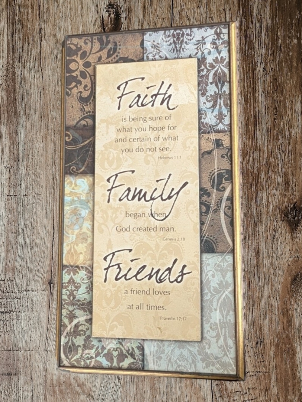 Interior Design Faith, Family, Friends Hanging Wall Decor